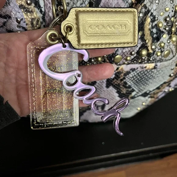 Coach Poppy Python Embossed Leather Bag - Picture 3 of 16